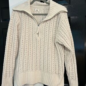 Cozy Aerie Oversized Quarter-zip Sweater